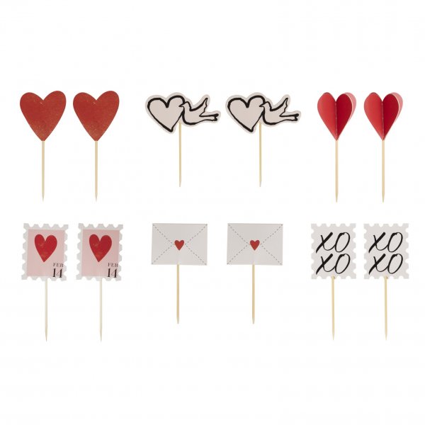 Cake picks - Valentine - Alla hjärtans dag Cake picks - Valentine - Alla hjärtans dag