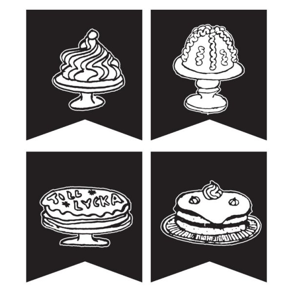 Vimpel med kritor - Pippi Lngstrump