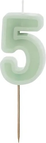 Tårtljus - Siffror Gröna - 5 - Tårtljus, Tårtdekorationer till kalas