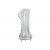 Sifferram till ballong - Silver - 126 cm - Siffra: 1