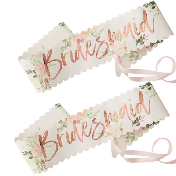 Sasher - Bridesmaid - Floral hen Sasher - Bridesmaid - Floral hen