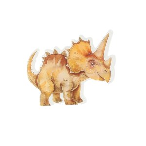 Servetter med dinosaurie - Brun - 10-pack