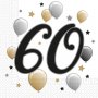 Servetter 60 �r Gold & Black