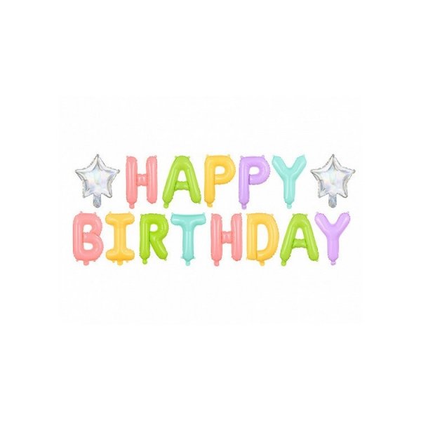 Folieballonger Set - Happy Birthday - Bokst�ver