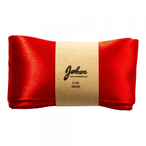 Sidenband - R�d - 3,8 cm x 2,5 m