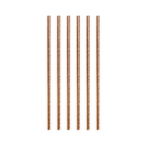 Papperssugrör Roséguld Metallic 20-pack Papperssugrör Roséguld Metallic 20-pack