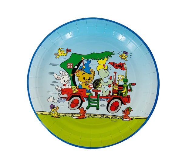 Papptallrik 23cm, Bamse Natur, 8 pack