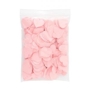 Papperskonfetti - Hj�rtan - Ljusrosa - 100 g