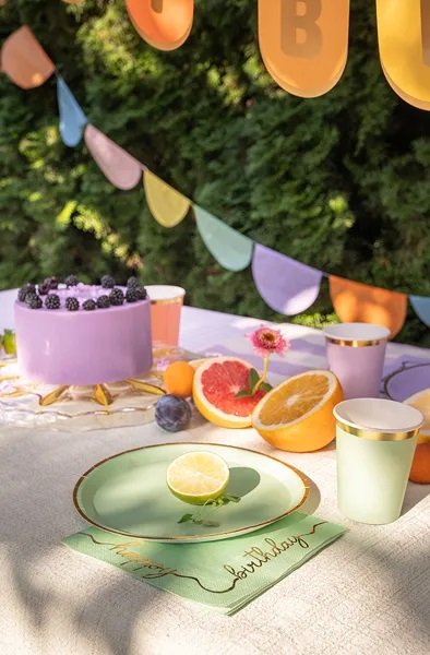 Pappmuggar - Pastell med guldkant - 6-pack