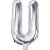 Bokstavsballonger - Silver - 35 cm - Bokstav: U