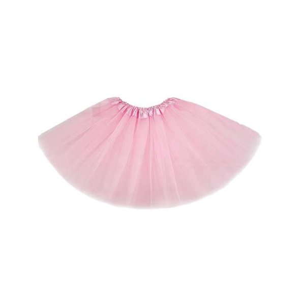 Tyllkjol Tutu 3-lagers Rosa - Maskeradkostym