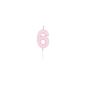 T�rtljus - Pastell Rosa - 4,5 cm - Siffra 6