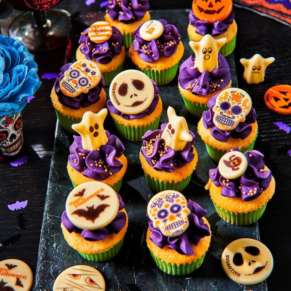 Chokladdekoration Halloween �3,8 cm - 12-pack