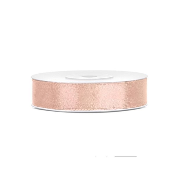 Sidenband, Satinband Aprikos 12 mm