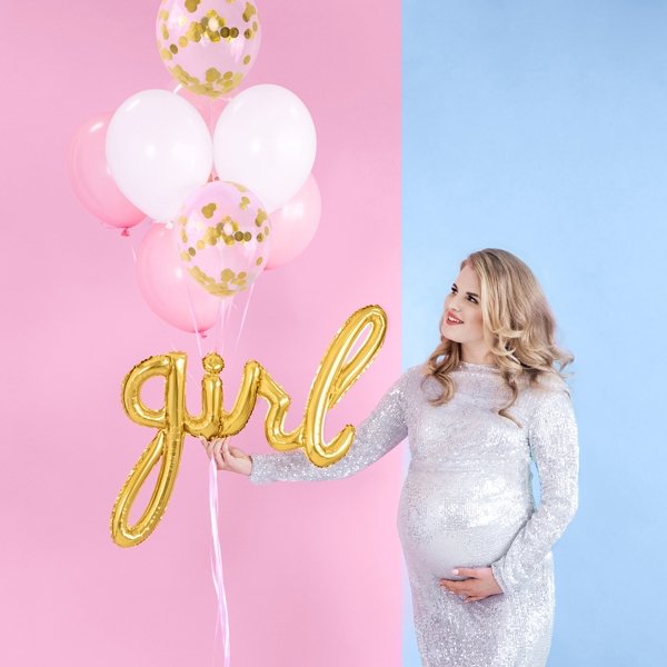 Folieballong - Girl - Guld Folieballong - Girl - Guld