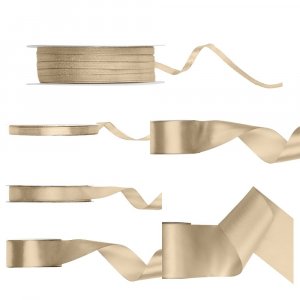 Satinband - Cold Gold - 25 meter