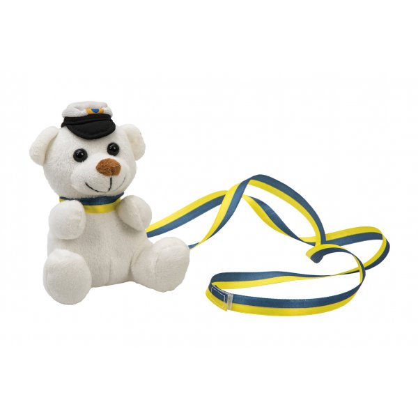 Studentdjur - Liten vit nallebjrn - 12 cm