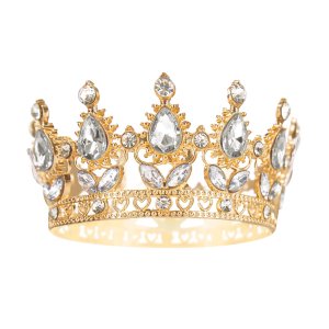 Cake Topper - Krona - Guld med silverkristaller Cake Topper - Krona - Guld med silverkristaller