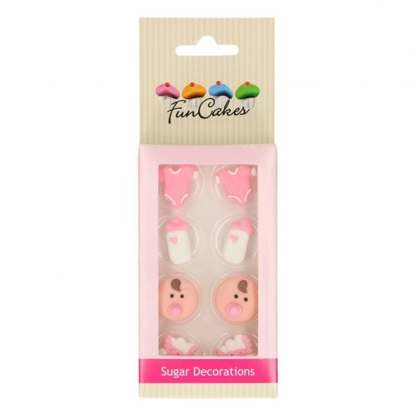 Sockerdekorationer - Babymix - Rosa - 6-pack