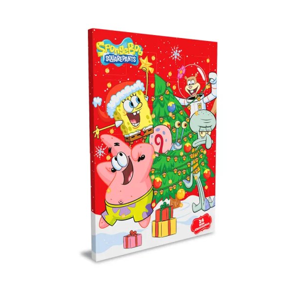 Adventskalender - SvampBob Fyrkant - Choklad - 24 luckor