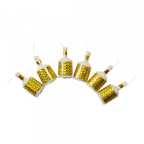 Party Poppers - 6-pack - Blå Party Poppers - 6-pack - Blå