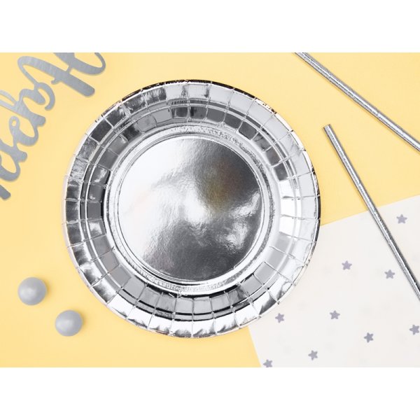 Desserttallrikar - Metallic - Silver - 6-pack