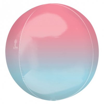 Klotballong - Ombre - Ljusrosa/Ljusbl