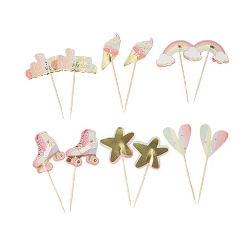 Dekorationspinnar - Pastell - 12-pack
