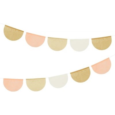 Girlang - Guld/Rosa/Vit - 3m - 39 kr - Vimplar till dop - MyPerfectDay.se