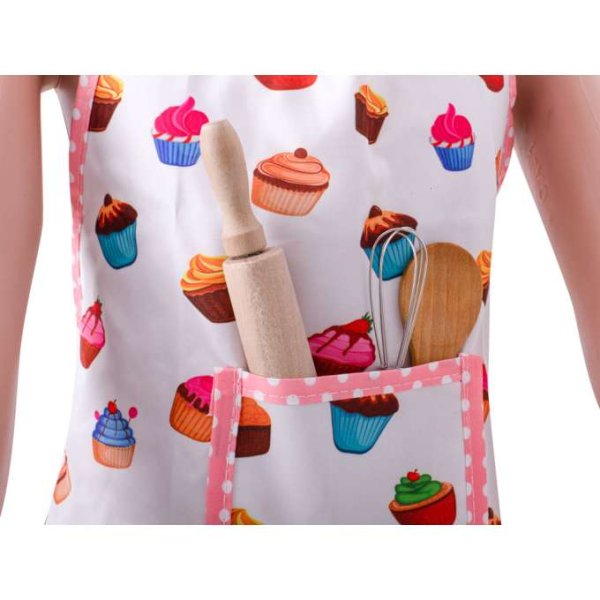 Kockset f�r barn med f�rkl�de, kockm�ssa och tillbeh�r