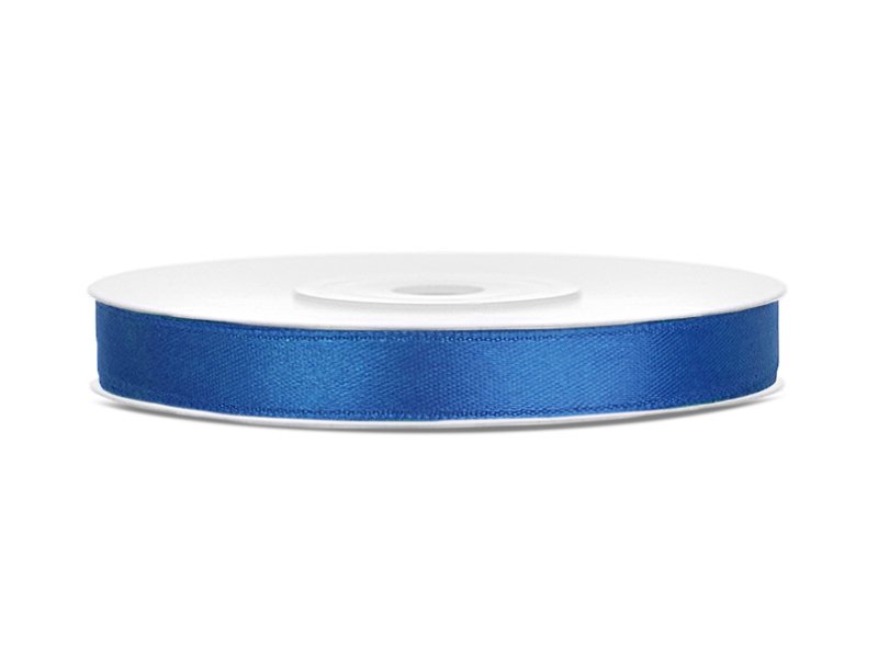 Satinband - Royal Blue (Bredd: 6 mm) - 25 meter - Satinband, Band & Snören till bröllop