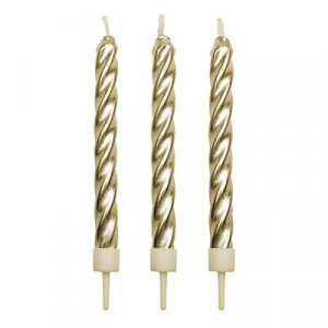 Trtljus - 6 cm - Guld - 10-pack