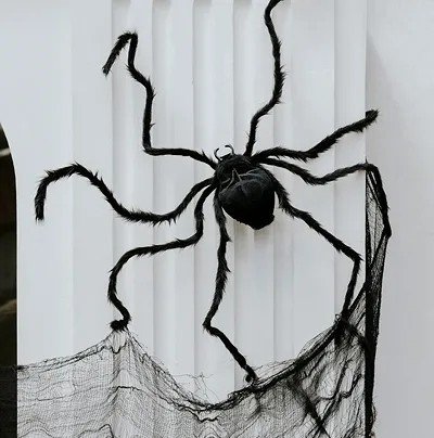 Stor spindel - ca 1m - Svart