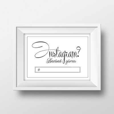 Instagramskylt - Klassisk - 4-pack