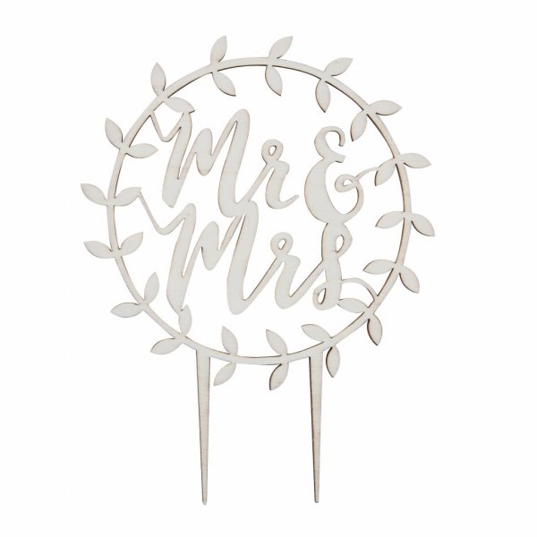 Cake Topper - Botanics - Mr & Mrs Cake Topper - Botanics - Mr & Mrs