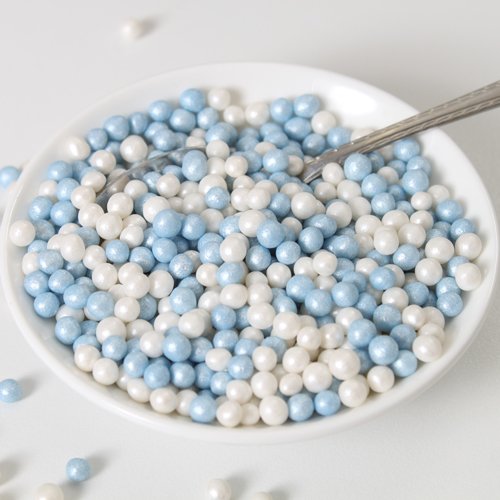 Mjuka Sockerpärlor - Blå/Vit Mjuka Sockerpärlor - Blå/Vit