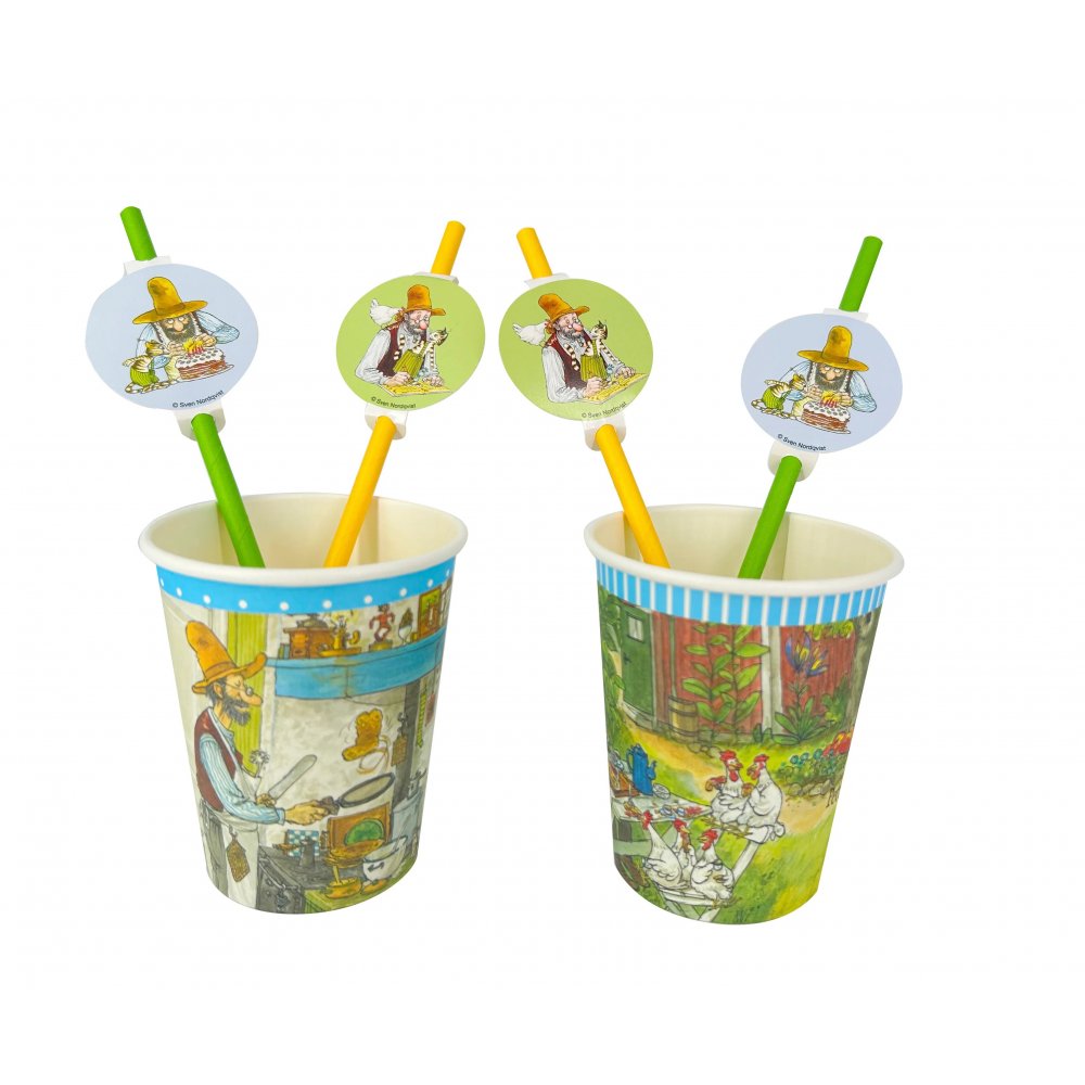 Sugrör – Pettson & Findus – 10-pack – Barnkalas