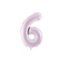 Sifferballong - Lila Pastell - 72cm - Siffra: 6