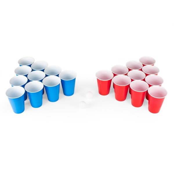 Beer Pong - Röd/Blå - 24 muggar + bollar Beer Pong - Röd/Blå - 24 muggar + bollar