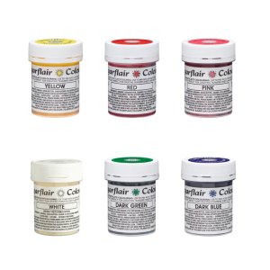 Sugarflair Chokladf�rger Essentials 6 f�rger 6 x 35g