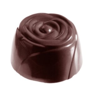 Pralinform - CW1033 Stor ros - 3,4 cm - Chocolate World