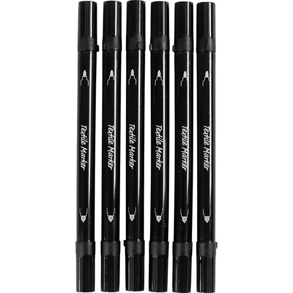 Textilpennor - 6-pack - Svart Textilpennor - 6-pack - Svart