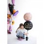 Rund folieballong - Pink Halloween - Rosa/Guld