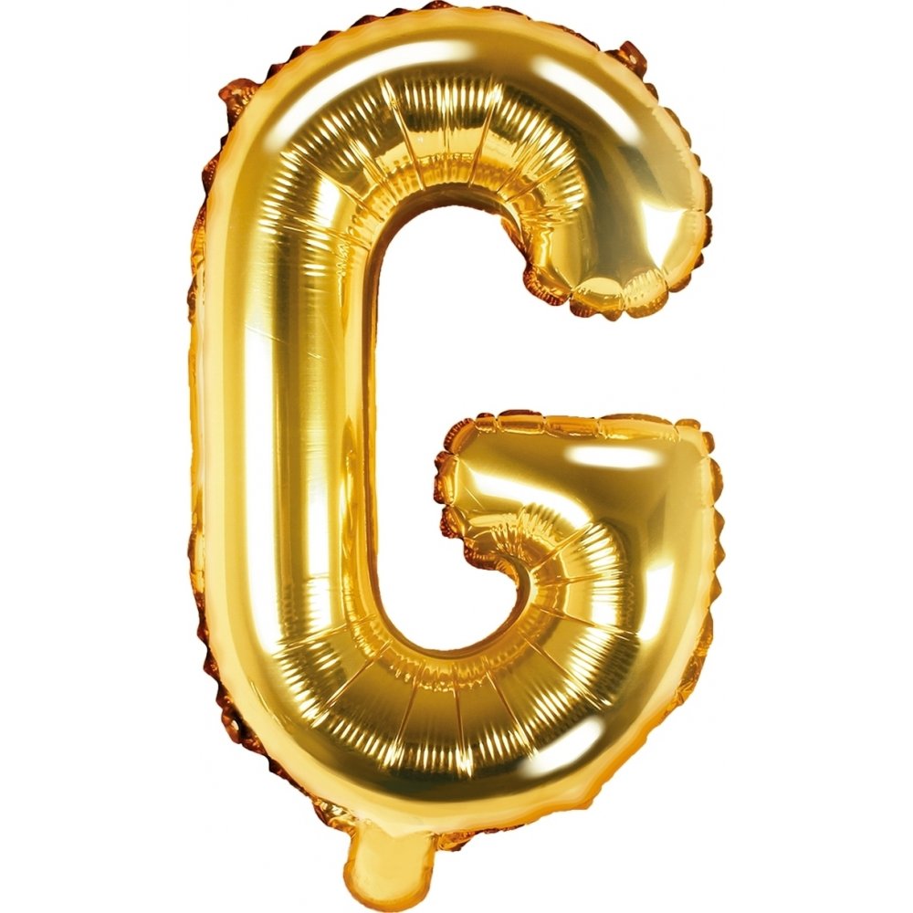 Bokstavsballonger – Guld – 35 cm – Bokstav: G – Bokstavsballonger, Ballonger