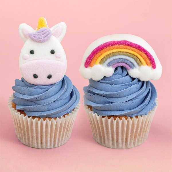 Marshmellowsdekorationer - Unicorns & Rainbows - 12 st Marshmellowsdekorationer - Unicorns & Rainbows - 12 st