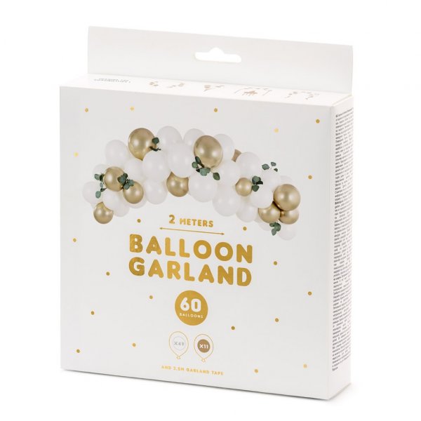 Ballongbge - 2m - Vit/Guld