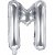 Bokstavsballonger - Silver - 35 cm - Bokstav: M