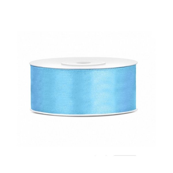 Sidenband, Satinband Ljusbl� 25 mm