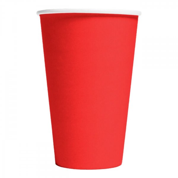 Pappmuggar - R�da - 350ml - 10-pack