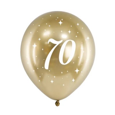 Ballonger - Milestone 70 - Guld - 6-pack